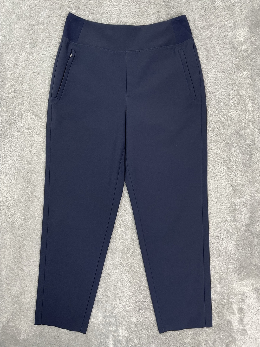 Athleta Pants Womens 6 Blue Slim Ankle Tapered Pull On Travel Work Pockets